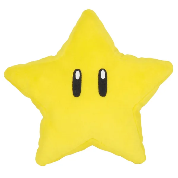 Little Buddy 1823 Super Mario All Star Collection Super Star 6" Plush,Yellow