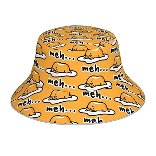 Space Galaxy Constellation Bucket Hat Summer Travel Hat Beach Sun Aesthetic Fishing Hat for Men Women Outdoor Cap - One Size - Gudetama Cute
