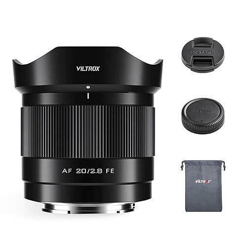 VILTROX FE 20mm f2.8,Full Frame E-Mount AF Lens for Sony e Mount,Super Wide Angle Lens for Sony e Mount a7III a7iv a7R fx30 zve1 a6100 a6400 a6000 a7SII III a7C a7cii a7c a7II a7RII A1… - 20mm F2.8