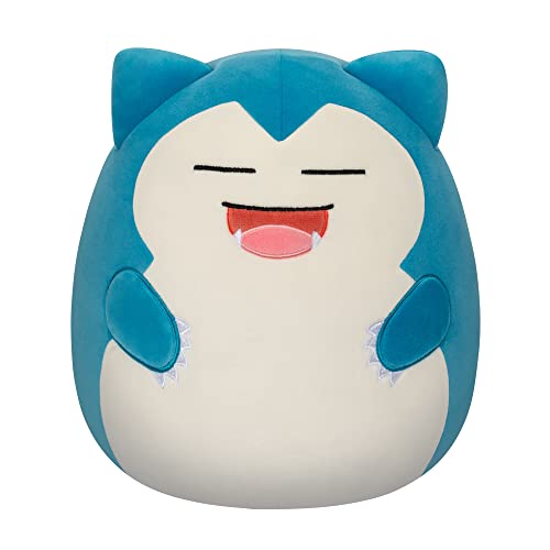 Squishmallows Pokemon Snorlax Plush Toy, 25 cm, Add Snorlax to Your Squad, Ultra-Soft Plush Stuffed Animal, Official Jazwares Plush Toy