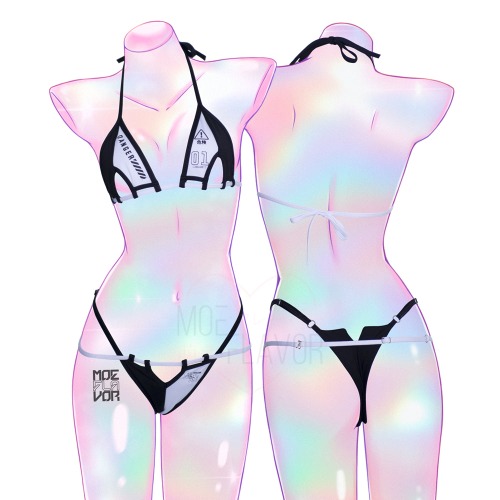 Swimsuit Danger Gamer Bunny Bikini - White / XS/S