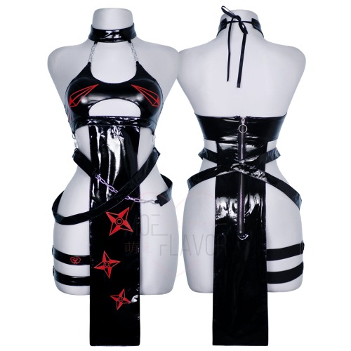 Sleek Scarlet Dress - Black / 2XL/3XL