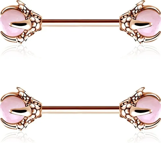 Amazon.com: OUFER 14G Nipple Rings Dragon Claw with Natural Stone Nipple Piercing Jewelry 316L Stainless Steel Nipple for Women : Clothing, Shoes & Jewelry