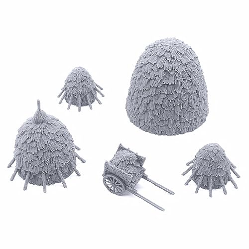 Haystacks - DND Terrain Compatible with Dungeons and Dragons, 28mm Miniature Wargaming, Tabletop RPGs, Wargame Scenery