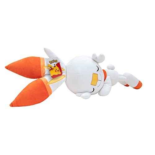 Pokémon PKW02704 Scorbunny Sleeping Plush - 18 Inch Premium Plush in Sleeping Pose - Scorbunny