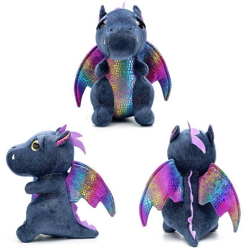 Adorable 25cm Dragon Plush Toy - black / 25cm