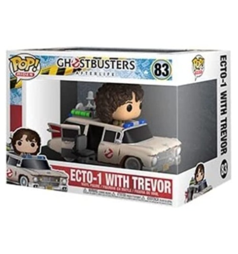 Funko POP Ride Super Deluxe Movies: Ghostbusters Afterlife - Ecto 1 with Trevor, Multicolor, Standard, (47679)