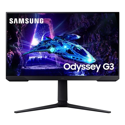 SAMSUNG 24-Inch Odyssey G3 (G30D) Series FHD Gaming Monitor, 1ms, 180Hz, AMD FreeSync, Adjustable Stand, Black Equalizer, Virtual Aim Point, Eye Saver Mode, Flicker-Free, LS24DG302ENXZA, 2024 - 24-inch - G30D (2024 refresh) - 180 Hz