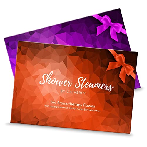 Cleverfy Shower Steamers 2 Pack - Every Shower Bombs Gift Set Includes 6X Aromatherapy Shower Steamers with Essential Oils for Relaxation