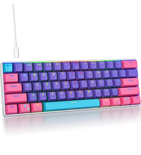 Mosptnspg RGB Mini 60% Percent Mechanical Gaming Keyboard