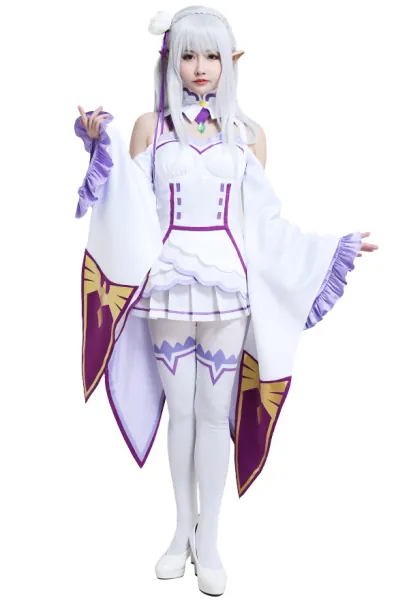 Re:Zero Starting Life in Another World Emilia Cosplay Costume