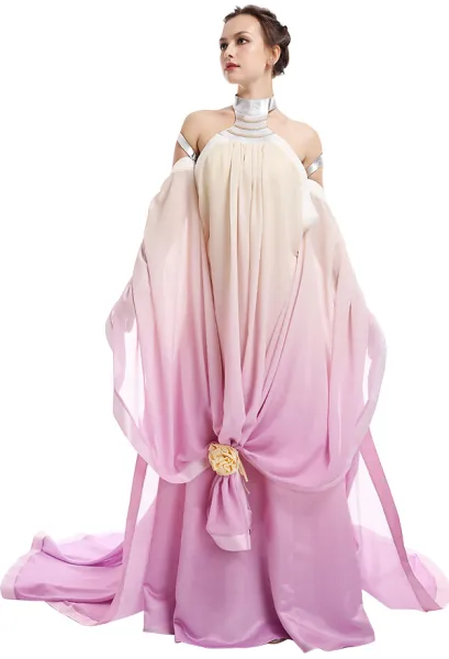 Exclusive Women Queen Padme Naberrie Amidala Gradient Dress Cosplay Costume