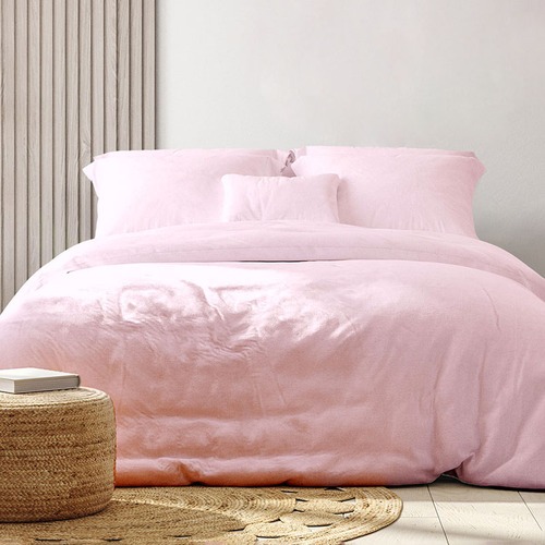 Pink Marle Jersey Cotton Quilt Cover Set