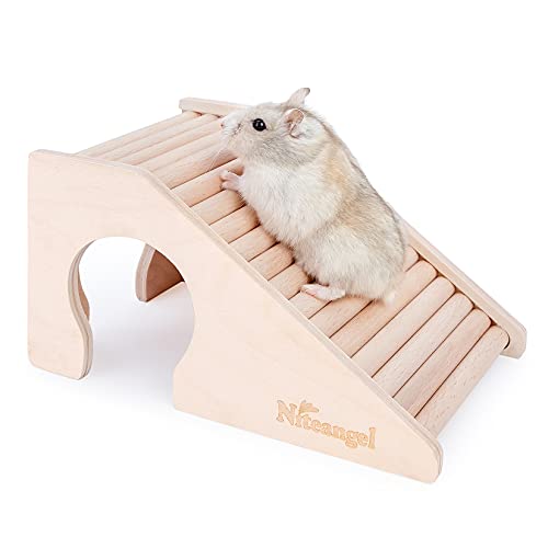 Niteangel Hamster House w/Climbing Ladder for Hamsters Gerbils Mice or Similar-Sized Pets (Trapezium-Shaped Hamster Hut) - Trapezium-Shaped Hamster Hut