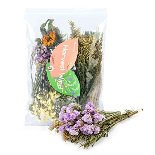 Niteangel Natural Flower & Herb Bedding Habitat Decor - for Hamsters Gerbils Mice Lemming Degus or Other Small Pets (Harvest Wind - Flower Version) - Harvest Wind - Flower Version