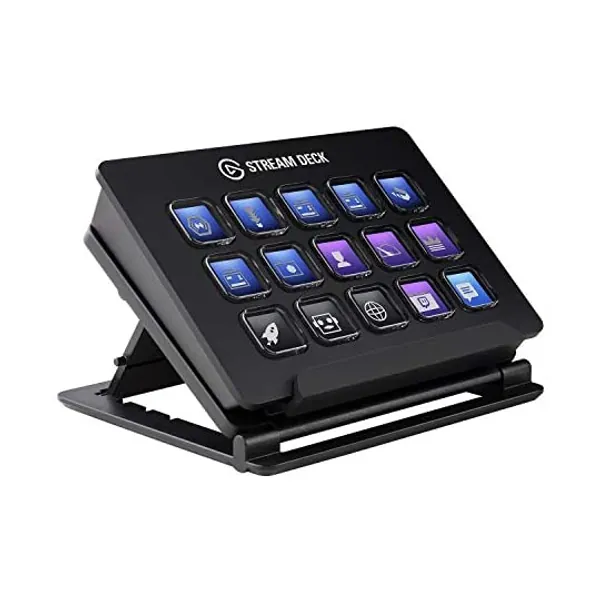 
                            Elgato Stream Deck - Live Content Creation Controller with 15 Customizable LCD Keys, Adjustable Stand, for Windows 10 and macOS 10.13 or Late (10GAA9901)
                        