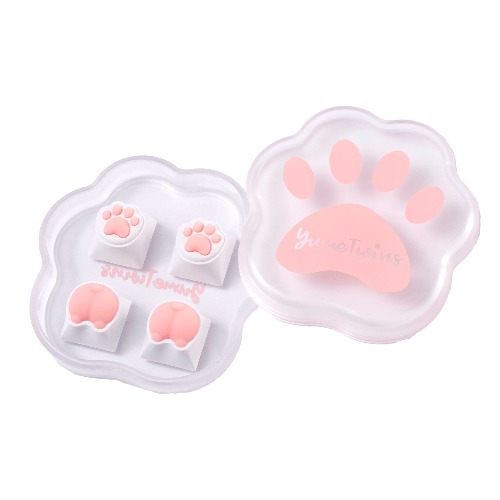 YumeTwins Original Kawaii Paw Print Key Caps and Case