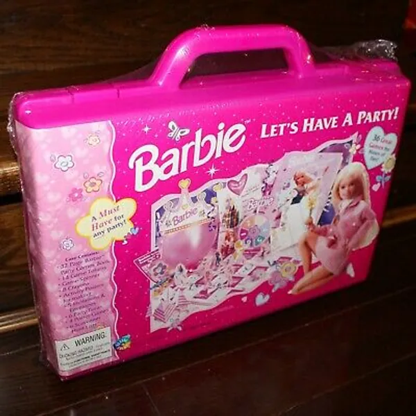 Mattel 1997 Barbie Lets Have A Party! Birthday Box 