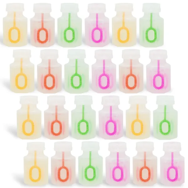 JOYIN 24 Pcs Mini Bubble Wands Assortment Party Favors Toys for Kids Child, Summer Gifts Bubbles Fun Toys,Wedding, Bath Time,Summer Outdoor Gifts for Girls Boys