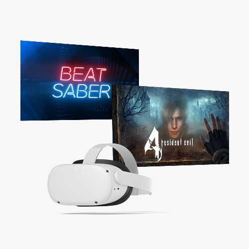 Meta Quest 2 Resident Evil 4 bundle with Beat Saber 128 GB — Advanced All-In-One Virtual Reality Headset - Black Friday Bundle 128GB