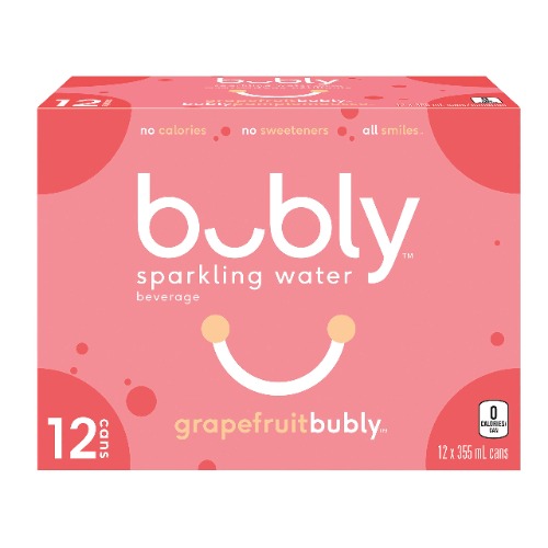 bubly Sparkling Water grapefruitbubly, 355 mL Cans, 12 Pack - Grapefruit