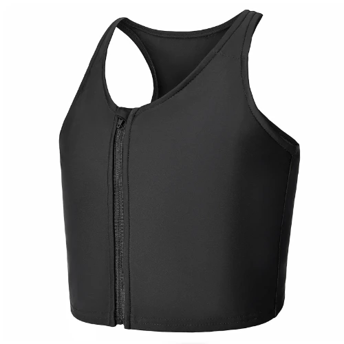 Ultra Flat-Zipper Trans Black Half Binder, 05B