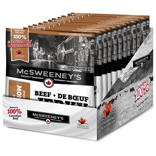 McSweeney's Montreal Steak Spice Beef Jerky Box, 12 x 80g - Montreal Steak Spice - 80.00 g (Pack of 12)
