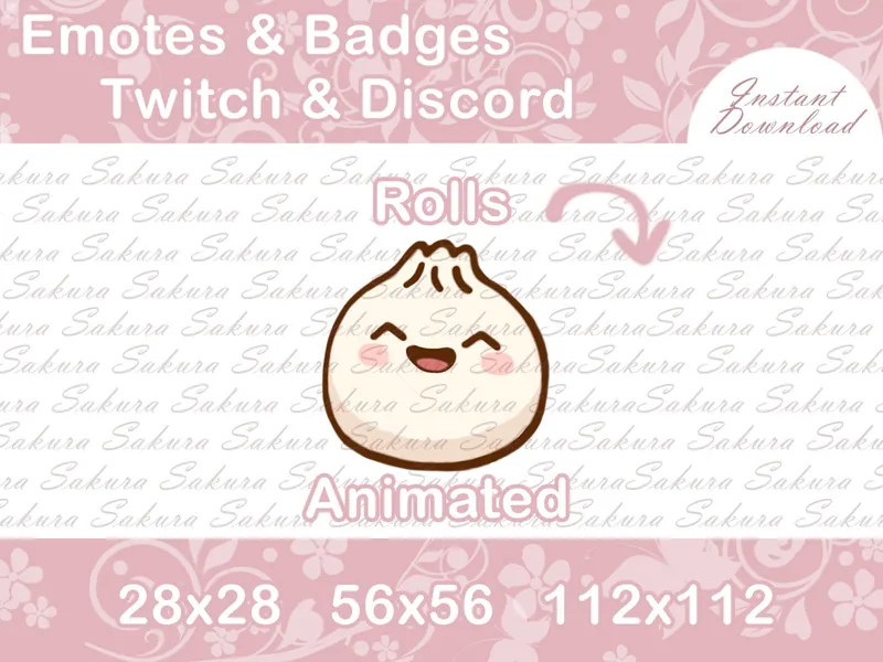 Animated Twitch & Discord Emote Rolling Dumpling