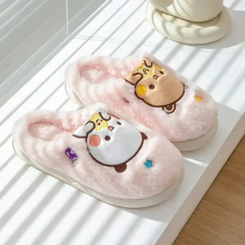 Dudu & Bubu Slippers with Cozy Bubu Design for Comfortable Lounging - pink bear / 38-39
