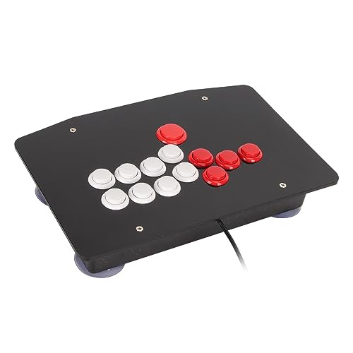 Arcade Fight Stick, Hitbox Style Arcade Joystick Fight Stick, with USB 2.0 Port, Compatible with PC, Steam, Android, Switch