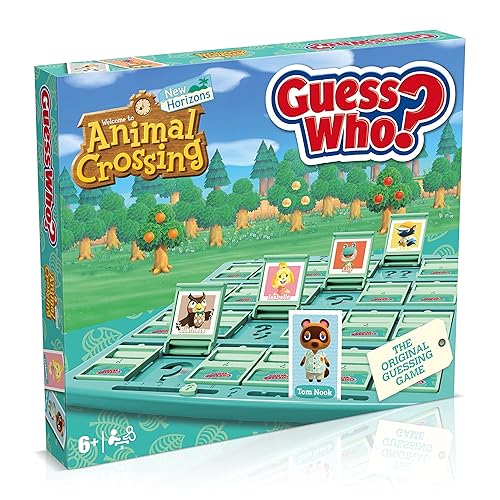 Winning Moves Animal Crossing Guess Who? Board Game, Play with Tom Nook, Margie, Harvey and Daisy Mae Asking yes and no Questions to Reveal Your Opponents Mystery Character, Gift for Ages 4 Plus - Animal Crossing