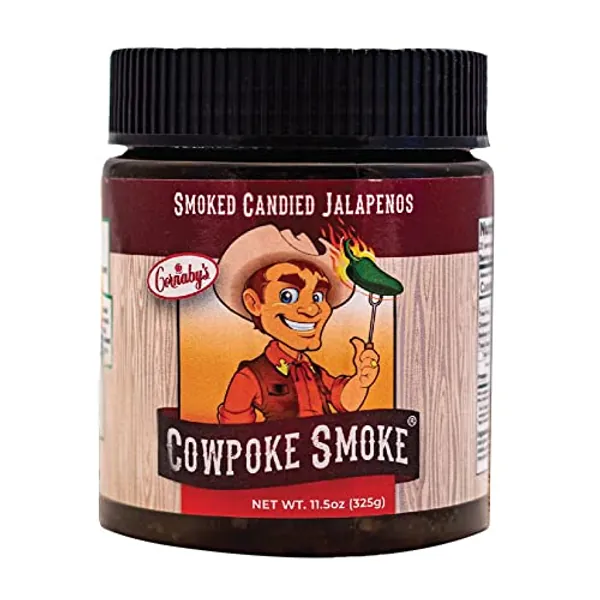 Cornaby's Cowpoke Smoke Relish In A Jar Sweet And Spicy Candied Jalapeno Peppers Plant-Based Non-GMO Gluten-Free Gourmet Relish Made In USA - Cowpoke Smoke