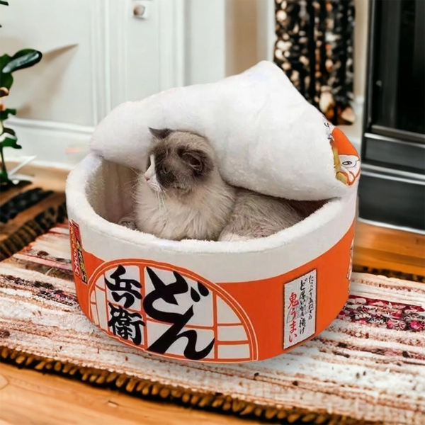 Cat Instant Ramen Noodle Soft Bed / Cute Kitten / Food / Spicy Noodles / Pet Bed / Home Improvement / Creative