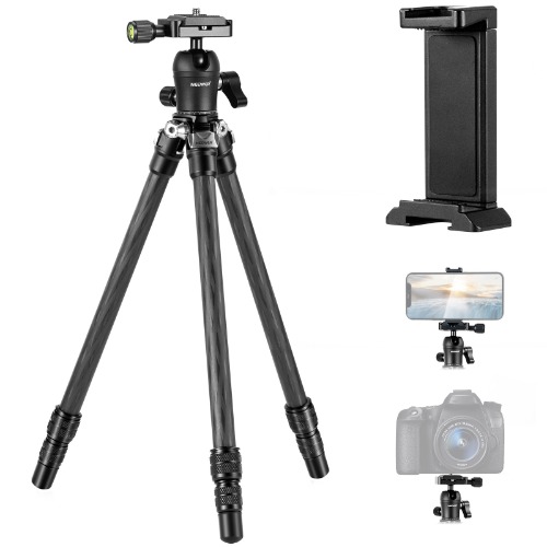 NEEWER TP15 Carbon Fiber Camera Tripod with Phone Holder | 28"