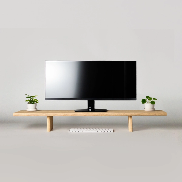 Monitor Stand, Monitor Riser, Computer Stand, Wooden Dual Monitor Stand, Display Laptop Stand, Gift for Him and Her, Desk Organizer