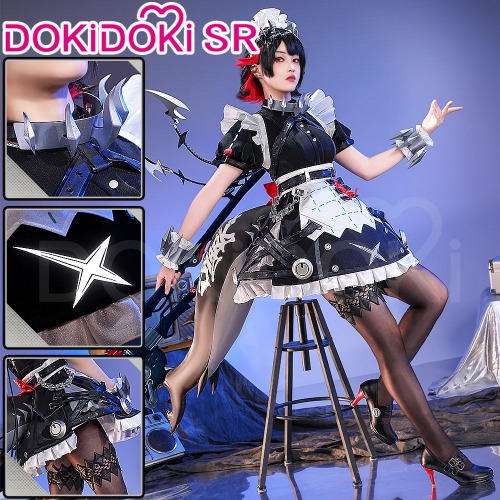 DokiDoki-SR Game Zenless Zone Zero Cosplay Ellen Joe Costume Victoria Housekeeping Co. Shark Girl Maid | Costume Only-L-Order Processing Time Refer to Description Page