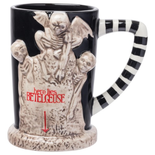 Silver Buffalo Beetlejuice Here Lies Ceramic 3D Sculpted Mug, 20 Ounces - Beetlejuice Here Lies