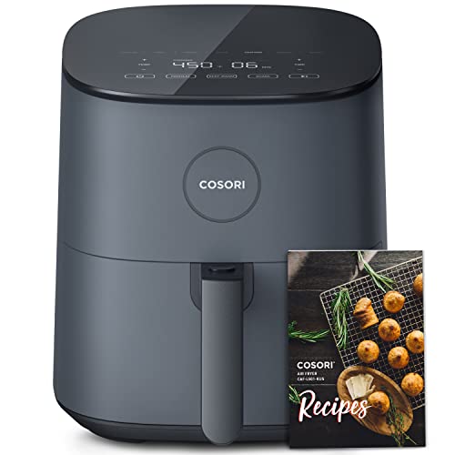 COSORI Air Fryer Pro LE 5-Qt Airfryer, Quick and Easy, UP to 450℉, Quiet, 85% Oil less, 130+ Recipes, 9 Customizable Functions, Mini Pizza Oven, Compact, Dishwasher Safe - 5 QT - Gray