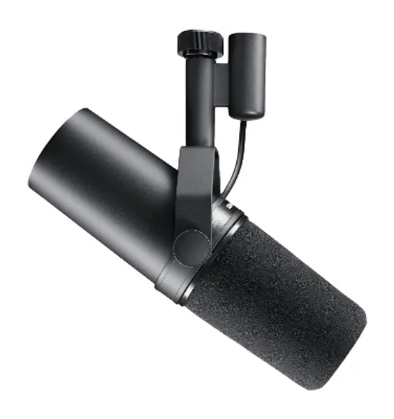 Shure SM7B Vocal Dynamic Microphone for Broadcast, Podcast  Recording, XLR Studio Mic for Music  Speech, Wide-Range Frequency, Warm  Smooth Sound, Rugged Construction, Detachable Windscreen - Black