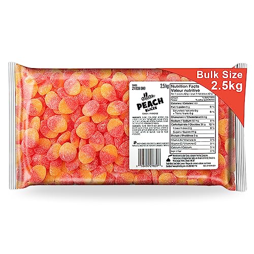 Sour Peach Gummy Candy, Bulk Size, 2.5kg