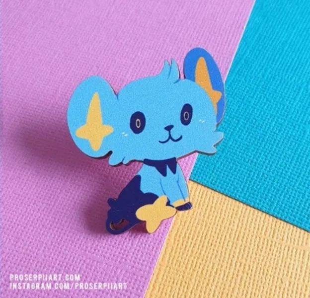 Shinx 40mm / 1.5 Wooden Pins // Pokemon | Etsy UK