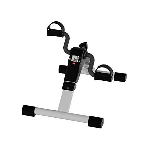 Portable Under Desk Stationary Fitness Machine Collection - Indoor Exercise Pedal Machine Bike for Arms, Legs, Physical Therapy or Calorie Burn by Wakeman Fitness - Calorie Tracker
