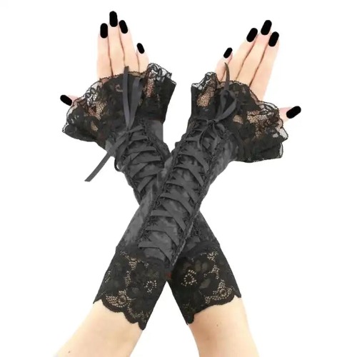 Gothic Arm Sleeves - Red / M