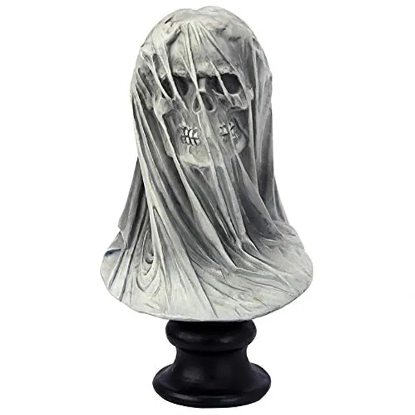 Design Toscano Samhain's Veiled Maiden of Death Bust Statue, Antique Stone Finish - 