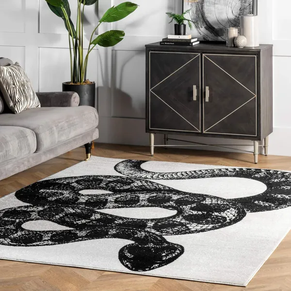 nuLOOM Thomas Paul Serpent Area Rug, 5' x 8', Black & White