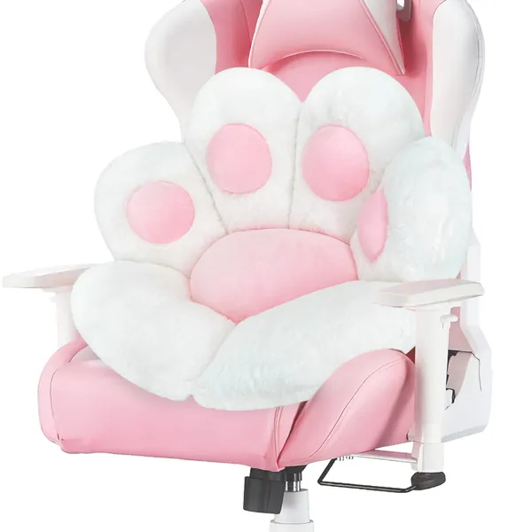 Cat Paw Cushion Chair Comfy Kawaii Chair Plush Seat Cushions Shape Lazy Pillow for Gamer Chair 28"x 24" Cozy Floor Cute Seat Kawaii for Girl Worker Gift,Dining Room Bedroom Decorate White - White