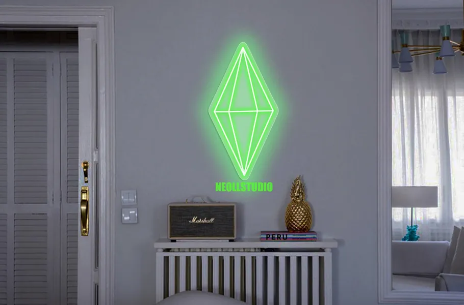 SIMS PLUMBOB - LED Neon Teken, Aangepaste Neon, Neon Licht