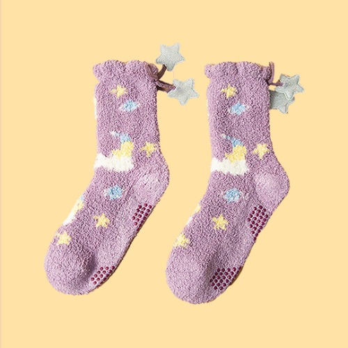 Cushy Kawaii Socks | Lavender Night Sky