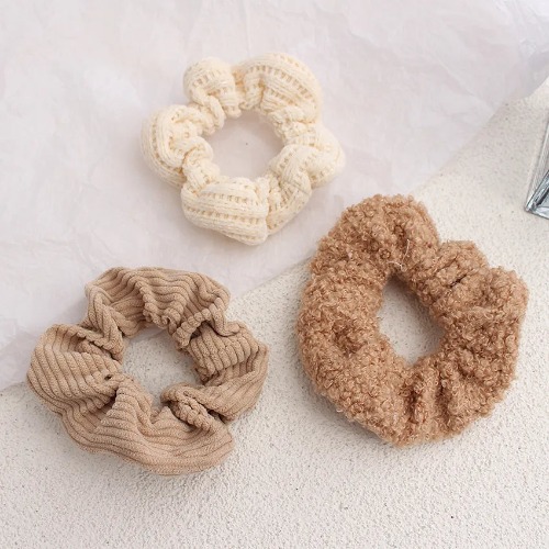 3pc/Set Elastic Hair Bands Scrunchies Cozy Cute Accessories - 10