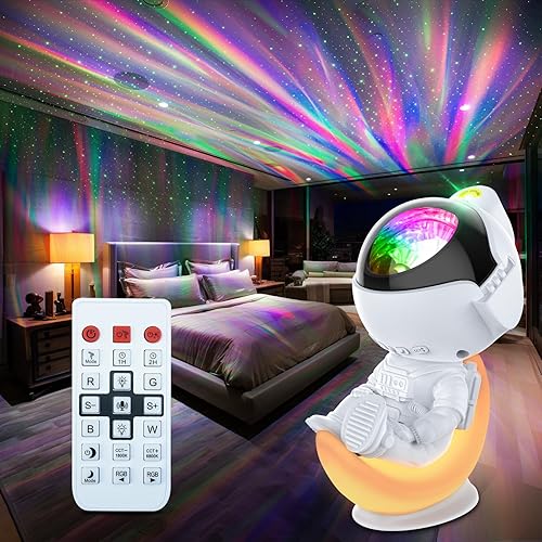 Rossetta Astronaut Projector, Space Projector Galaxy Projector for Bedroom, Star Projector Night Light with Timer and Remote, Kids Adults Room Decor Aesthetic, Gifts for Christmas, Birthdays - Astronaut Projector